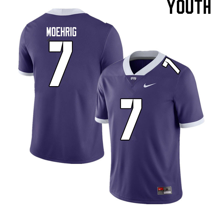 Youth #7 Trevon Moehrig TCU Horned Frogs College Football Jerseys Sale-Purple